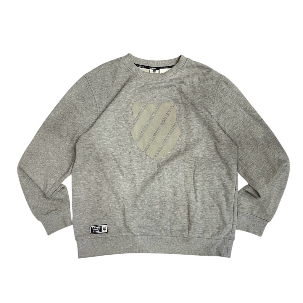 Crewneck crewnek K-Swiss Sweater sweater crewneck basic abu abu unise*