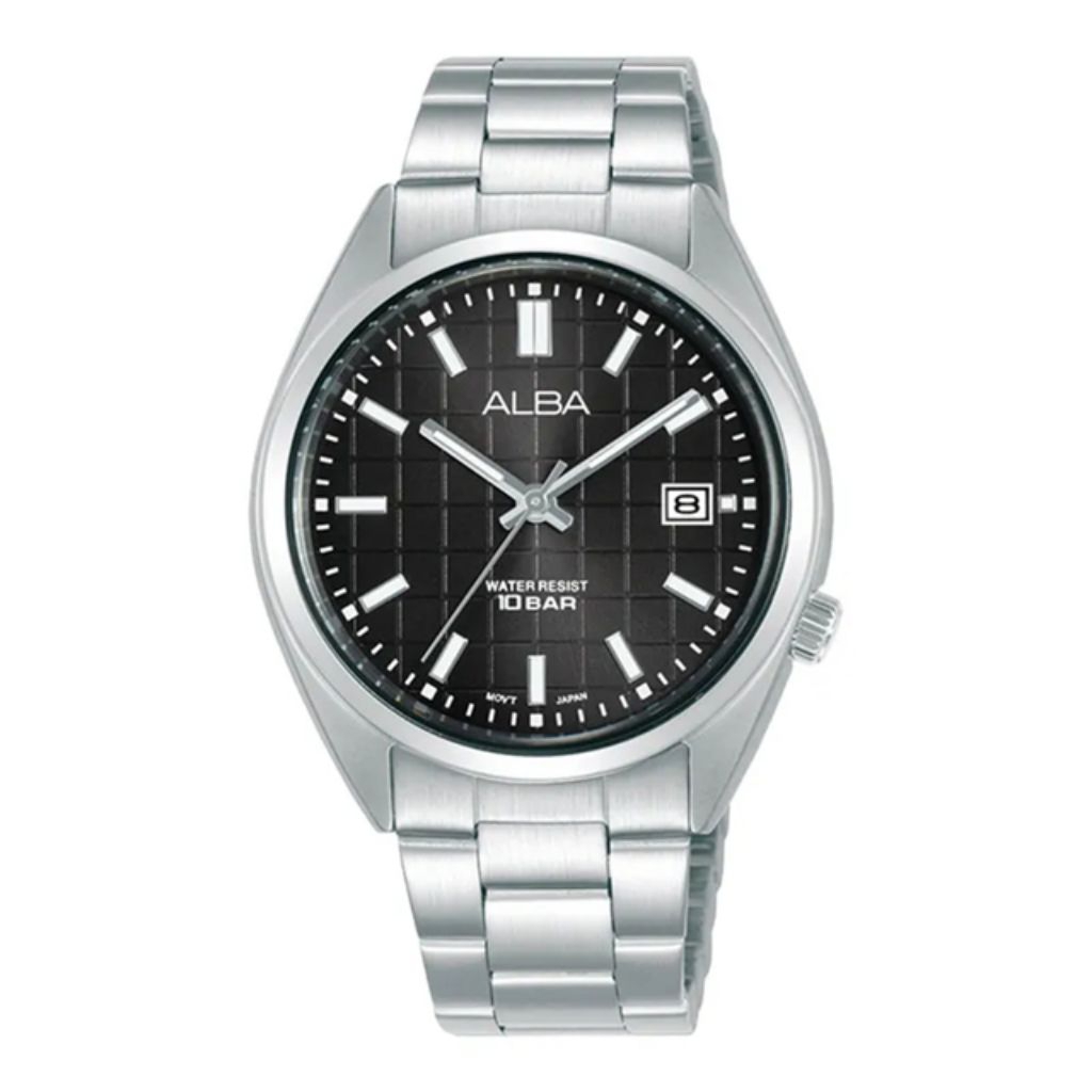 Jam Tangan Wanita Alba AG8M33X1 ag8m33 Black Patterned Dial Original
