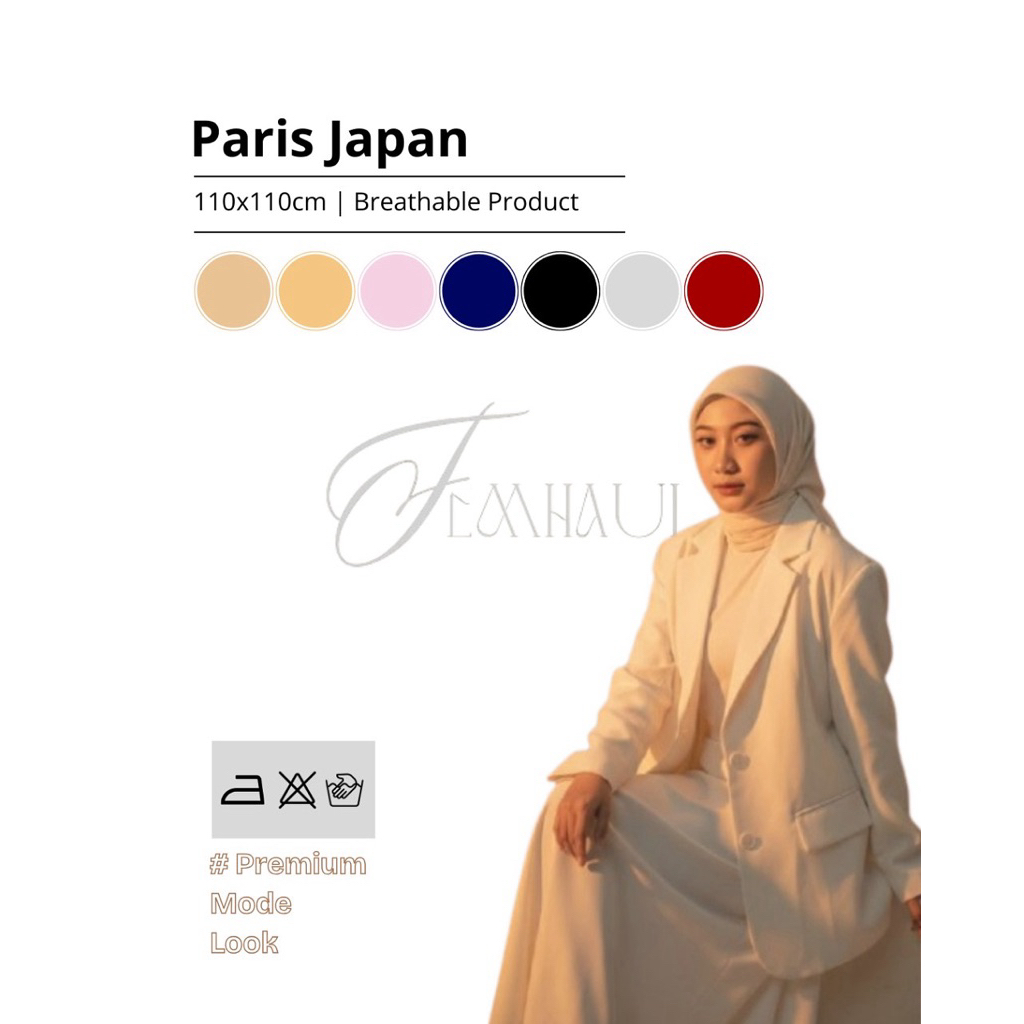 Paket Usaha Hijab Segi Empat - Paris Japan Original