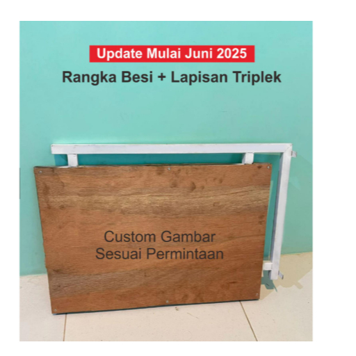 Plang Papan Nama Besi Hollow berbagai ukuran cm Dua Sisi Custom Papan Usaha Toko Laundry Klinik