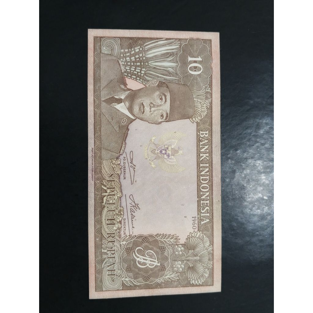 UANG KUNO 10 RUPIAH SOEKARNO TAHUN 1960
