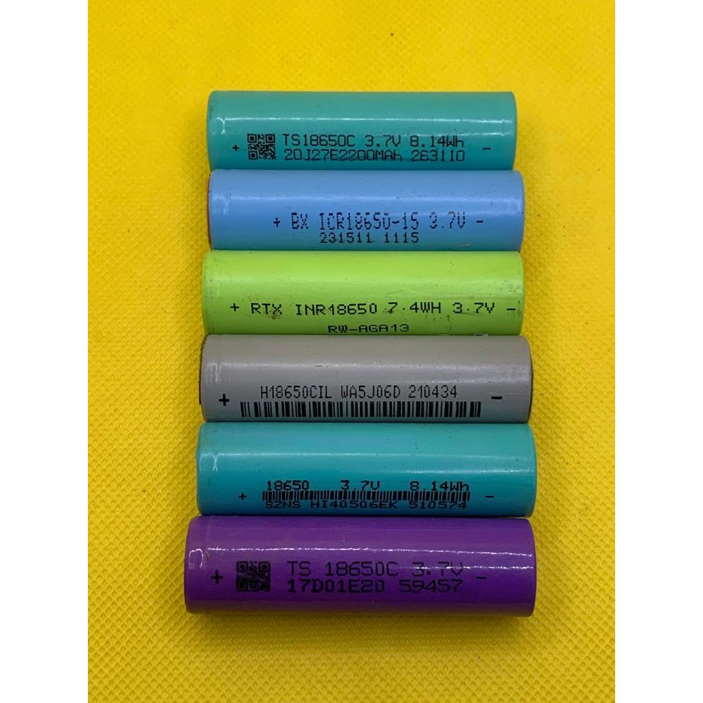 Baterai 18650 High Drain 2200 mAH Bekas Copotan Normal Support Buat Power Bank dan Laptop