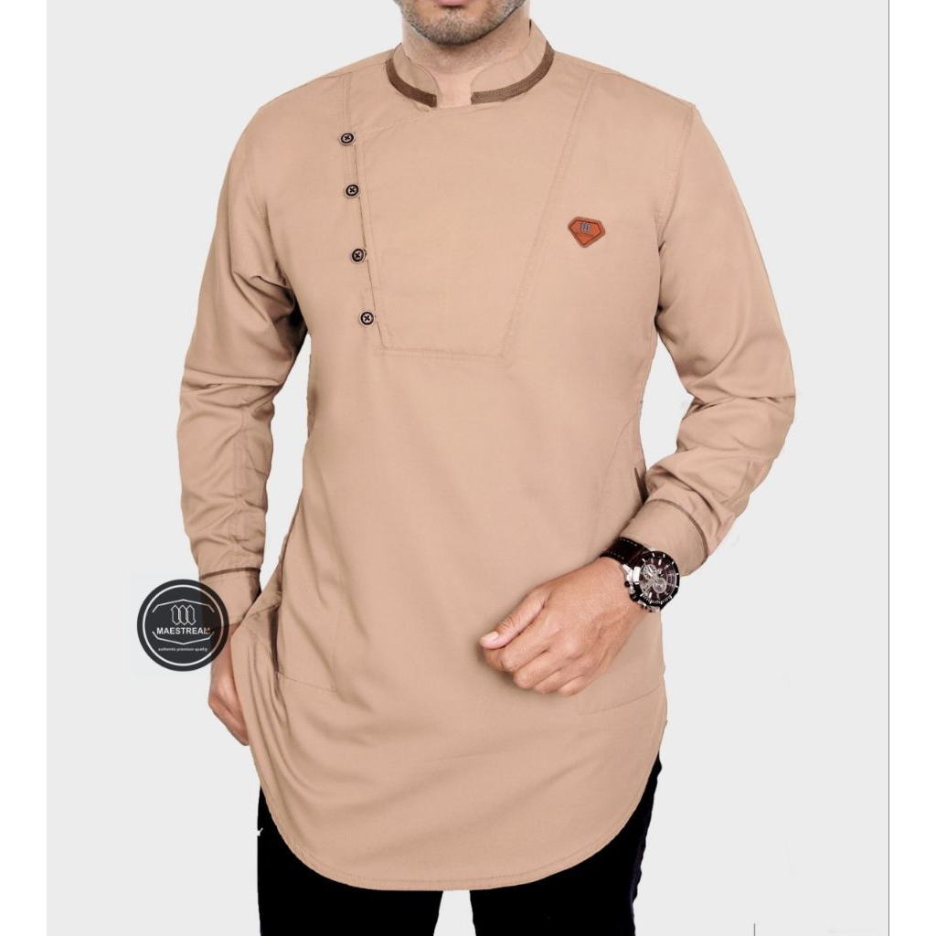 Baju Koko Pakistan Pria Mode Lengan Panjang Qurta Pakistan Terlaris