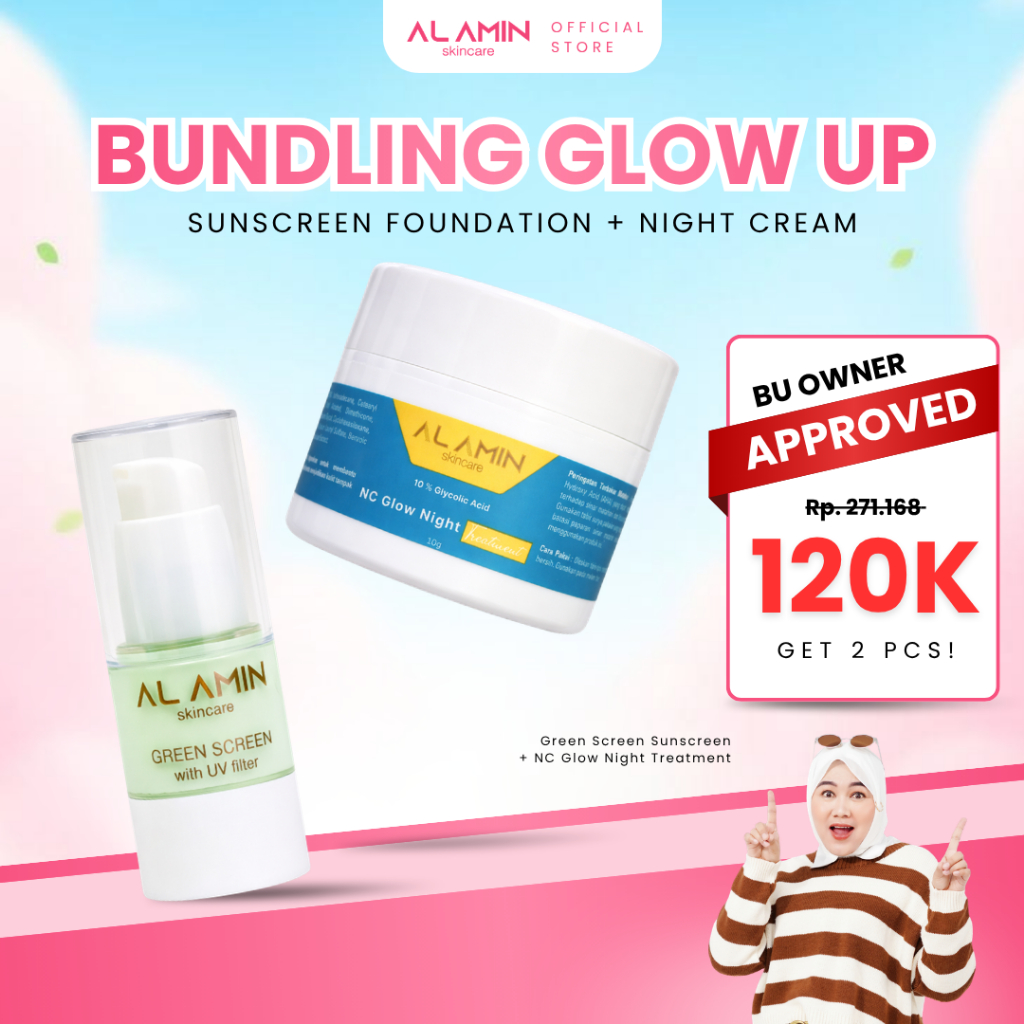 (Bu Owner Approved) Bundling Glow Up Alamin Skincare Mencerahkan wajah