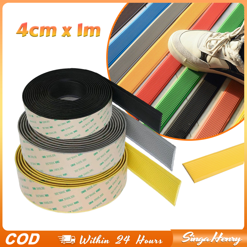 Lis Tangga Anti Slip 4cmx1m Step Nosing Keramik Lantai Kamar Mandi Lakban Tape Stiker Awet