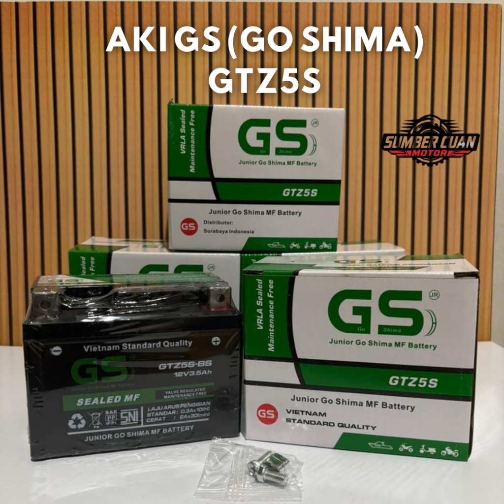 Aki Kering Motor Vario , Beat , Scoopy , Mio J , Mio M3, Supra 125 , Kharisma Aki GTZ5S