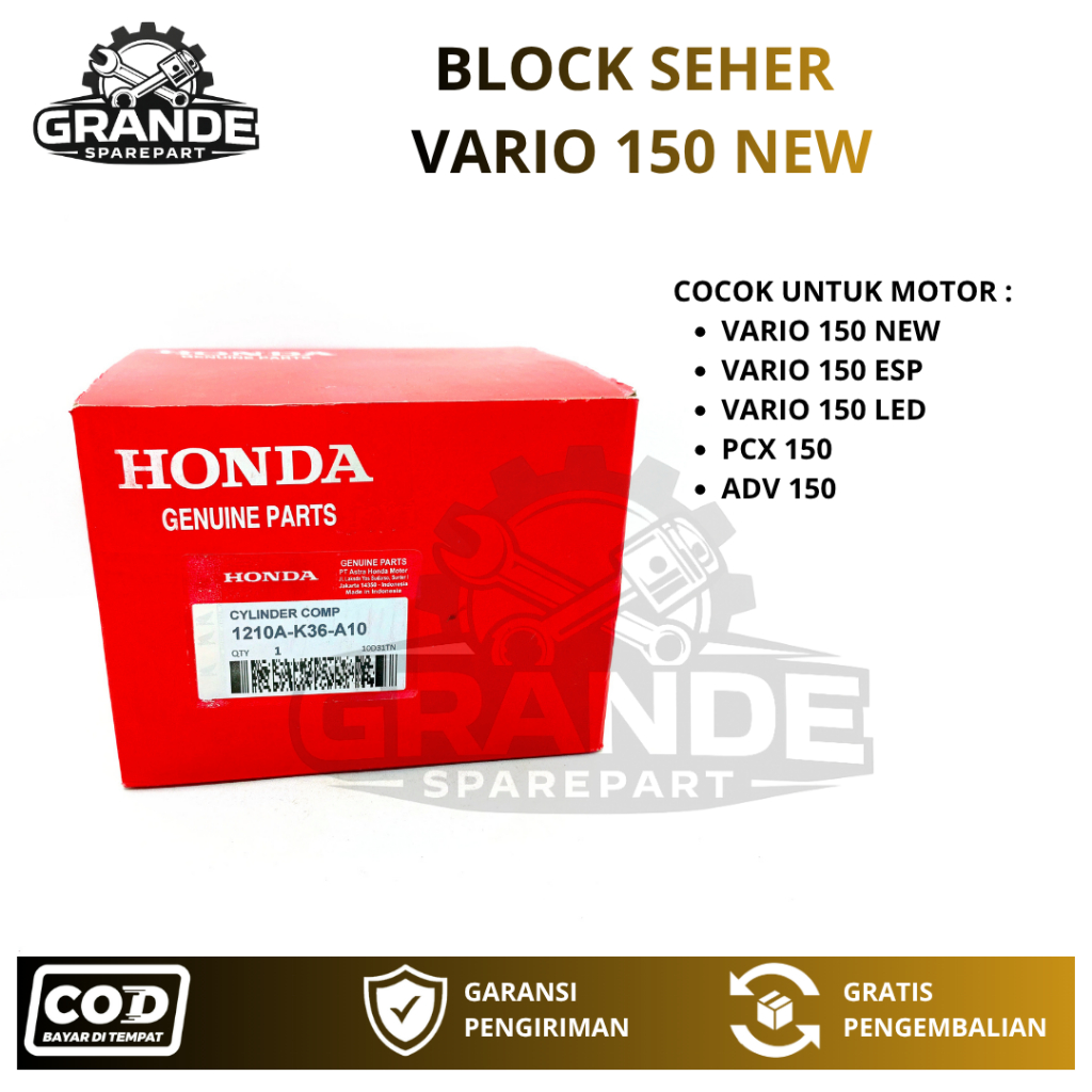 BLOCK SEHER KOMPLIT + PISTON KIT VARIO 150 NEW ESP / PCX ADV 150 NEW / BLOK / CYLINDER