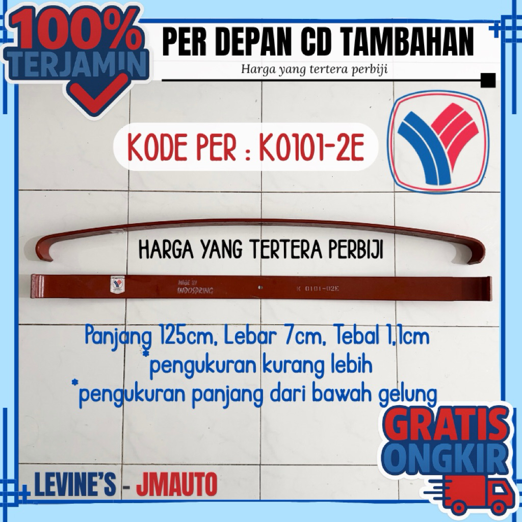 Per TAMBAHAN CANTER DEPAN nomor 2 K0101-2E Indospring / per depan canter bawah gelung / per depan ca