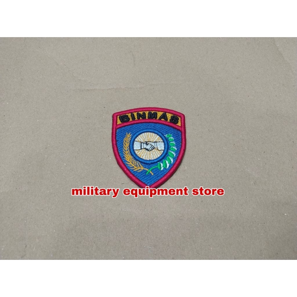 ATRIBUT BORDIR TIMBUL LOGO BINMAS - ATRIBUT BORDIR TIMBUL POLRI