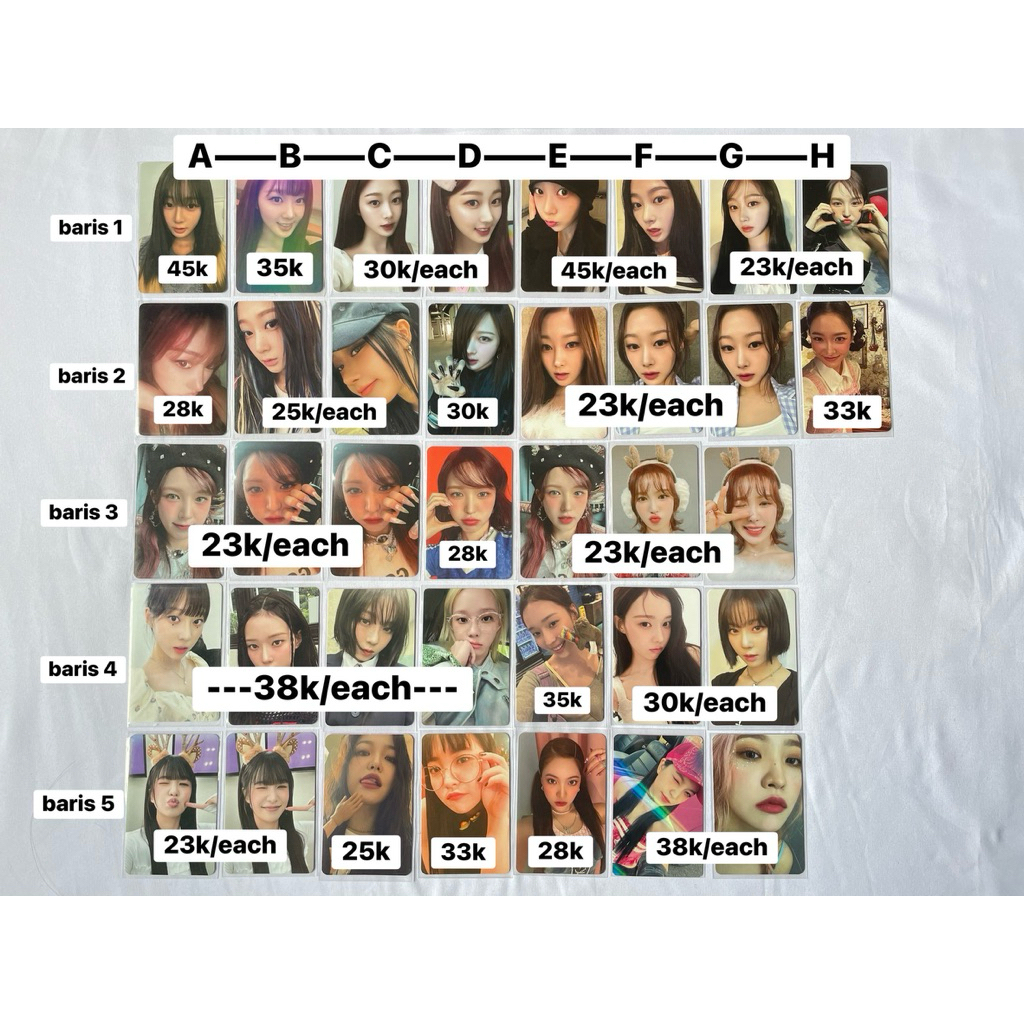 AESPA RED VELVET PHOTOCARD KIM YERIM  WENDY WINTER WINTER GISELLE YERI PINK CHRISTMAS QUEENDOM BIRTH