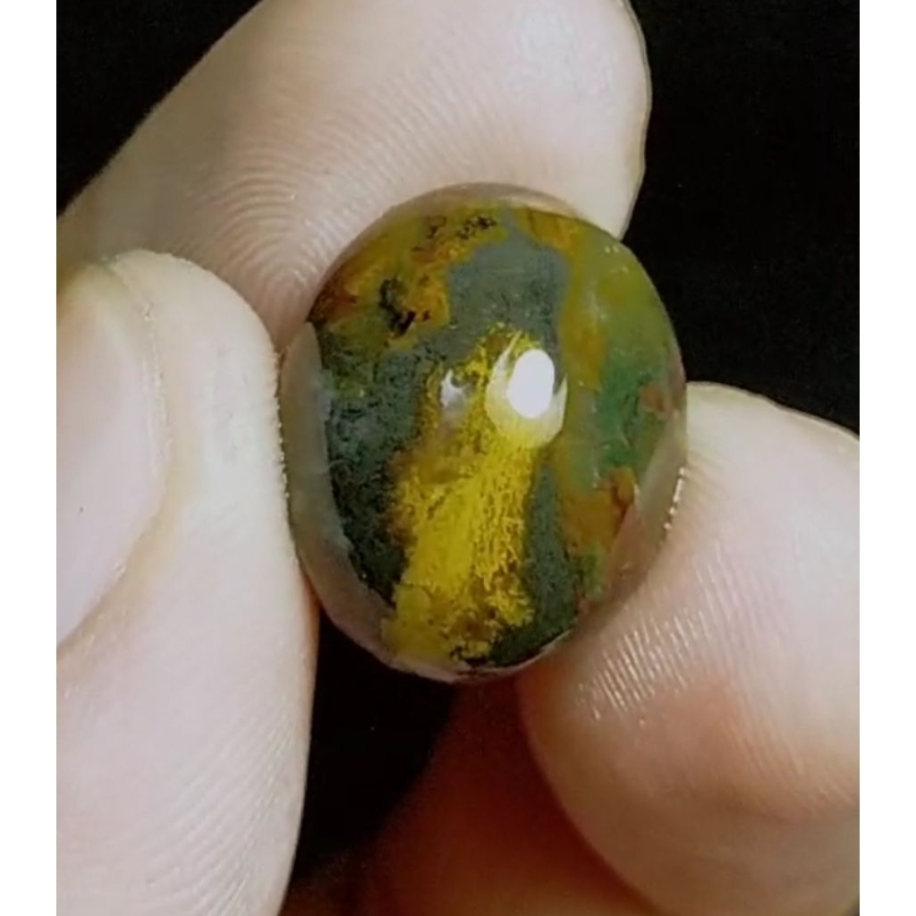 D50 - Batu BACAN KEMBANG - Pola Kasar - Bodyglass Natural Kristal Murah