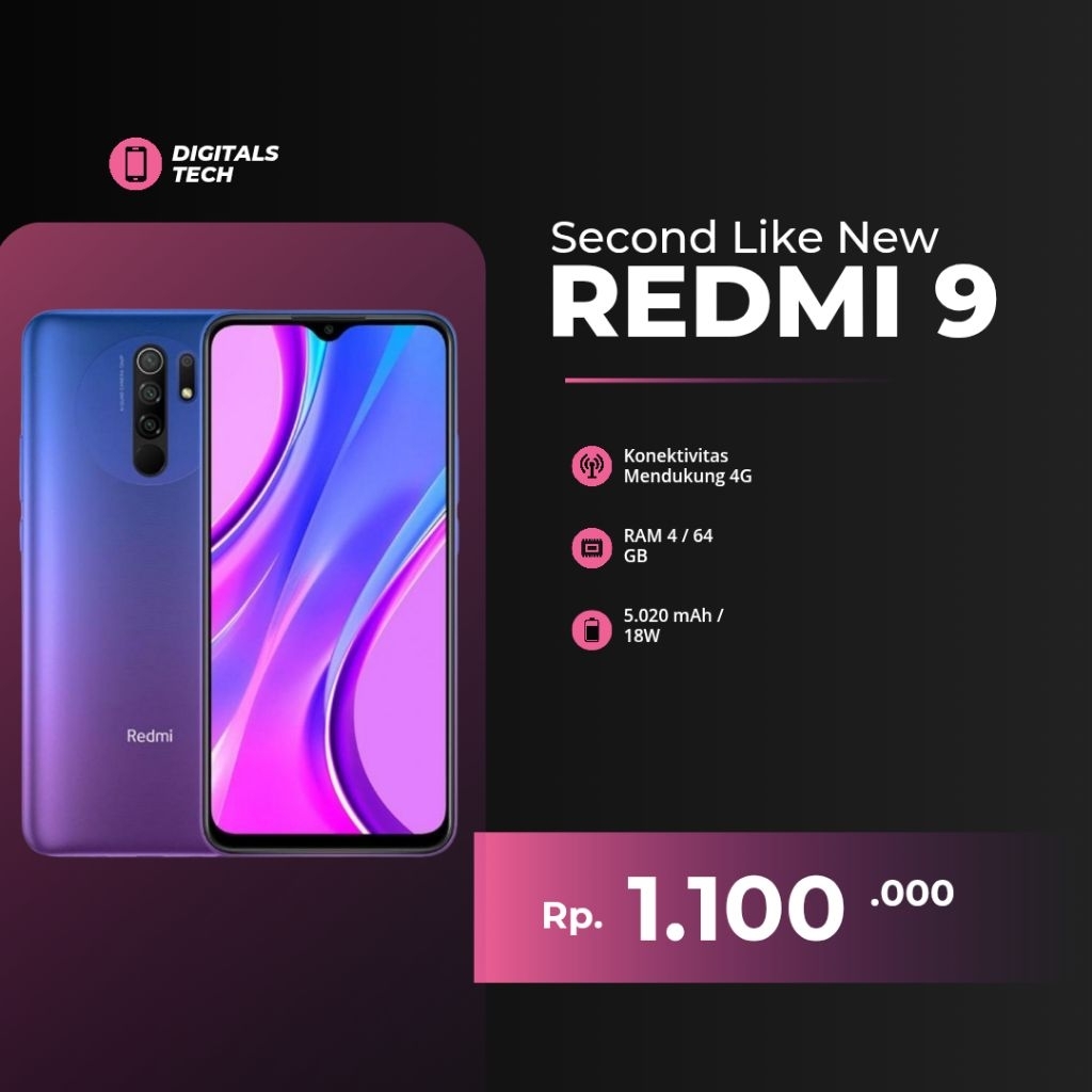 XIAOMI REDMI 9 SECOND 4/64GB NO MINUS WITH BOX