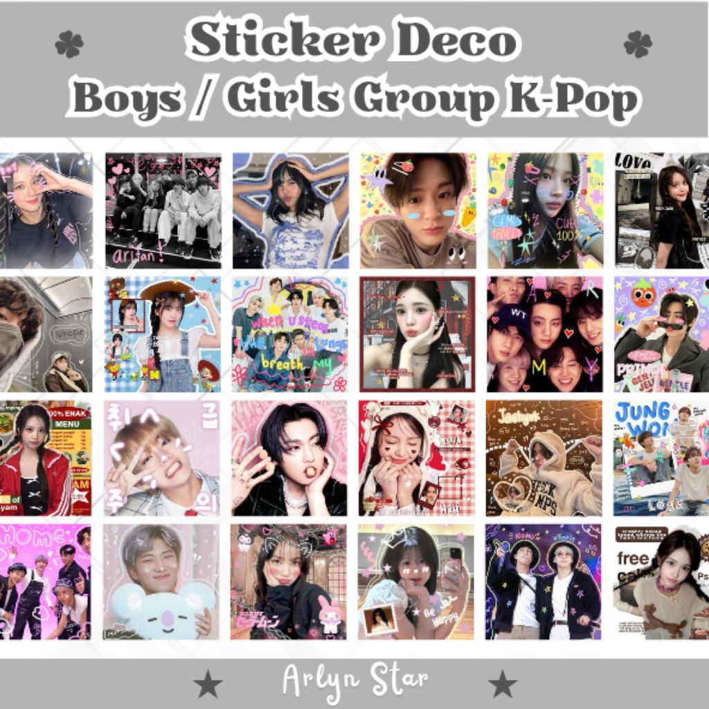 (UKURAN 3 x 3 CM) STIKER DECO BOYS GIRLS GRUP KPOP NCT DREAM BTS TOMORROW X TOGETHER ENHYPEN TXT TWS