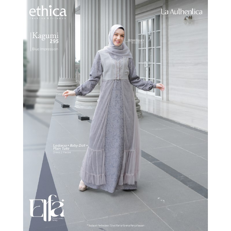 KAGUMI 295 _ BLUE IMPRESSION ~ GAMIS IBU BAHAN LODIARZA