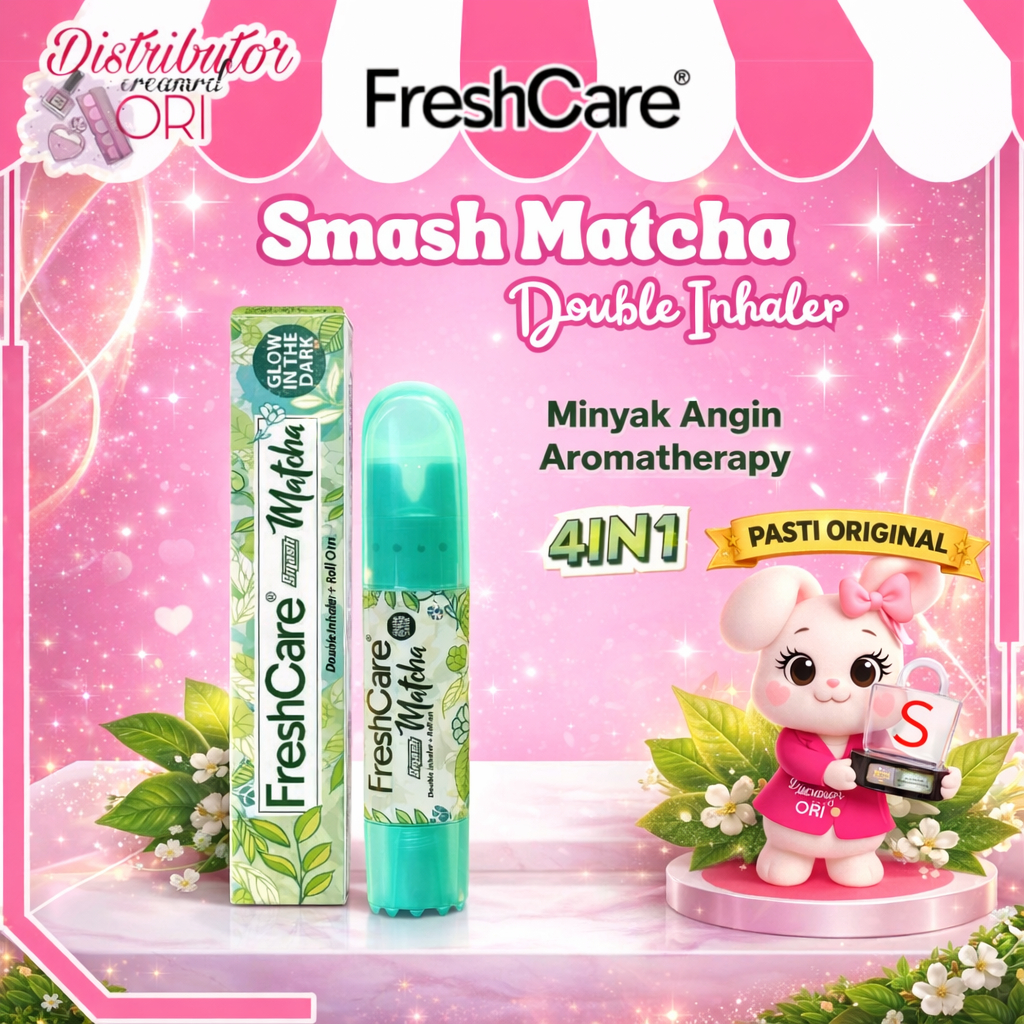 Freshcare Smash Matcha - Double Inhaler + Kerokan + Roll On + Pijat dan Relaksasi | roll on