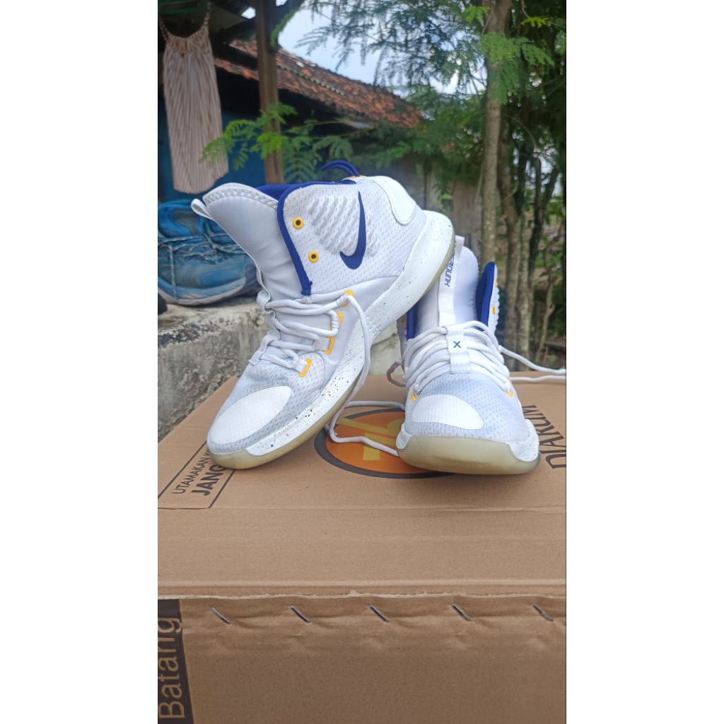 Nike Hyperdunk X High White Blue - Bekas Original (Vallo Shoes) Seccond Size 42/43