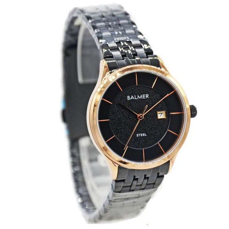 JAM TANGAN BALMER 7949 WANITA ROSEGOLD BLACK ORIGINAL