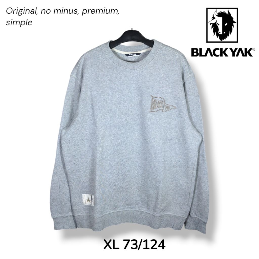 Black Yak Outdoor Sweater Sweatshirt Crewneck Original Premium Hangat dan Tebal Size XL