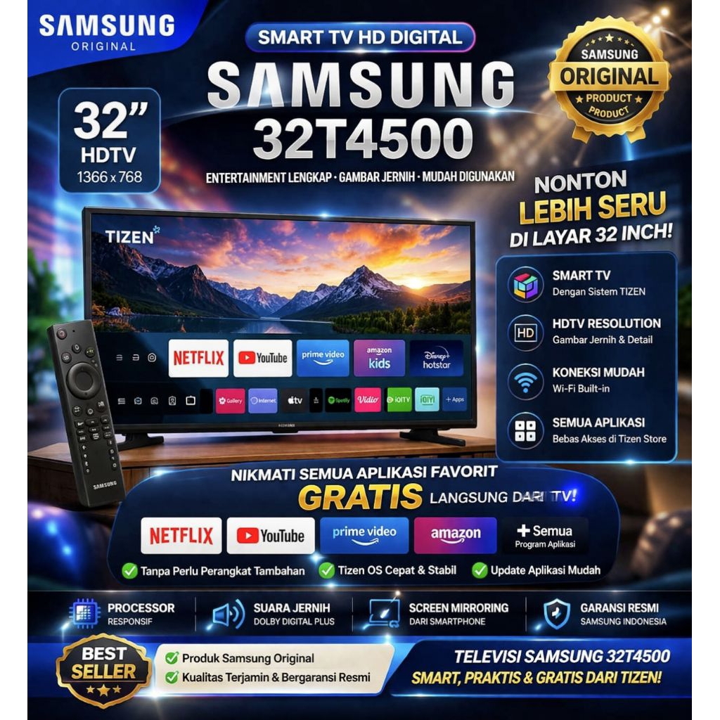 televisi Smart Tv SAMSUNG 32T4500