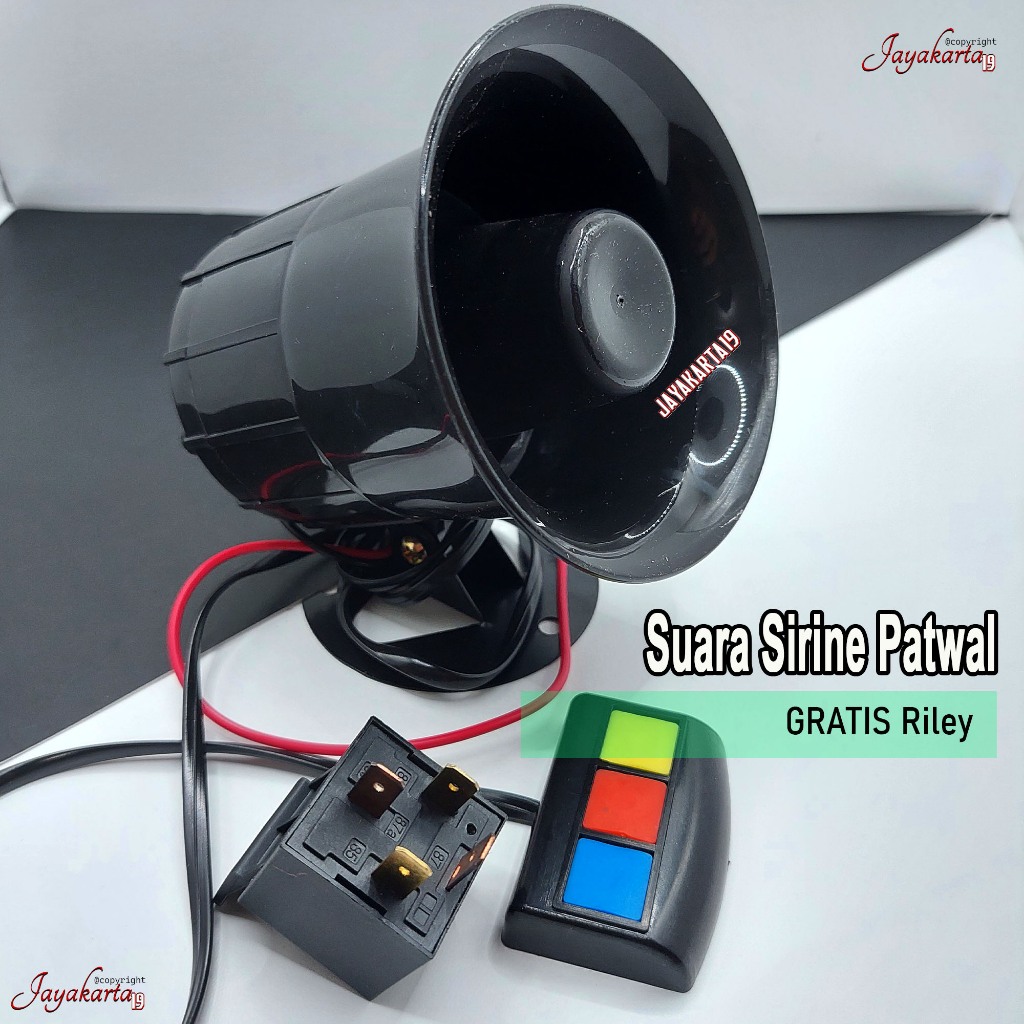 Klakson motor suara sirine patwal GRATIS riley