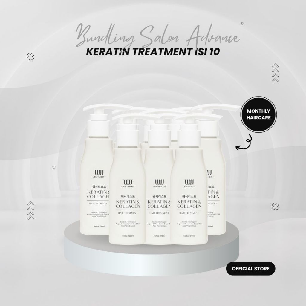 URWISHLIST BUNDLING KERATIN TREATMENT ISI 10 KERATIN & COLLAGEN HAIR TREATMENT KERATIN TREATMENT HAI
