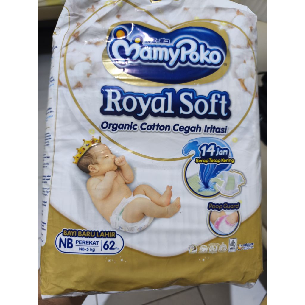 mamypoko newborn nb 62 royal soft perekat