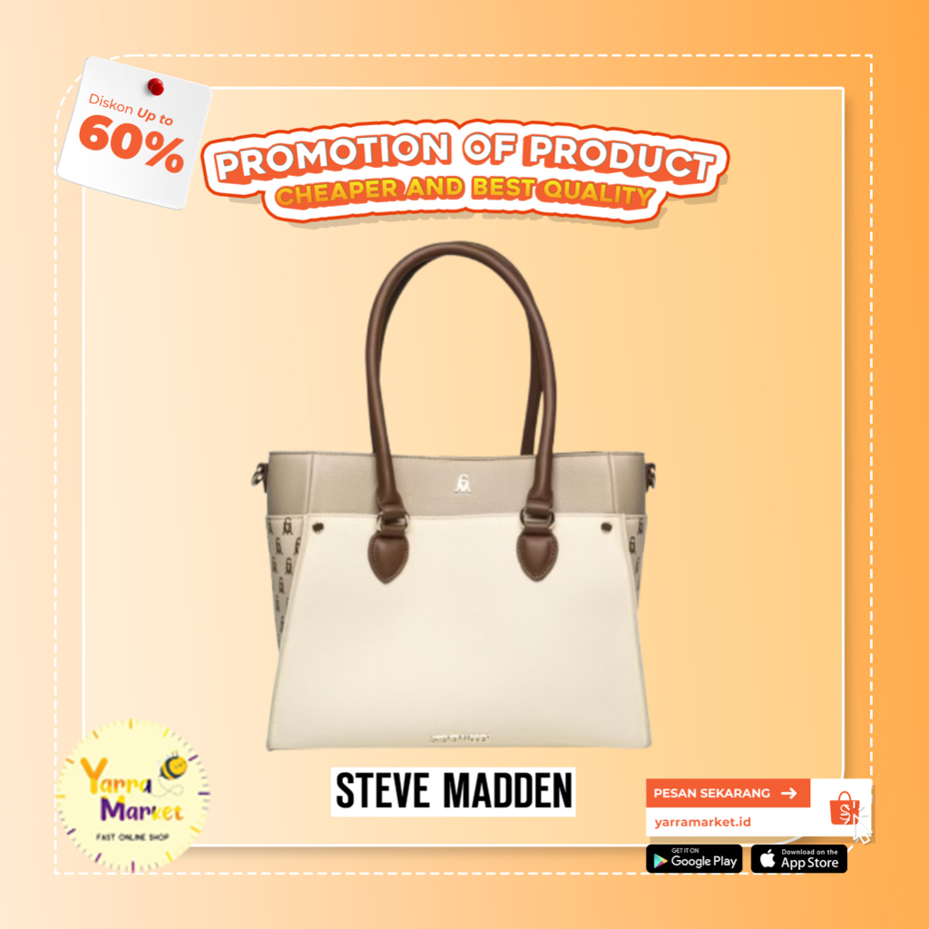 Steve Madden Bmarios Bone Choco BAG / WOMEN LEATHER BAG { ORIGINAL / BRANDED }