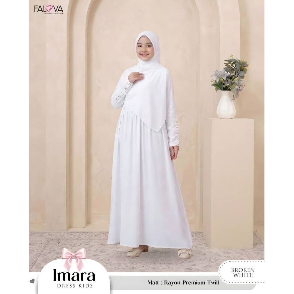GAMIS IMARA KIDS (GAMIS SAJA) BY FALOVA // GAMIS ANAK SYARI POLOS RAYON TWILL