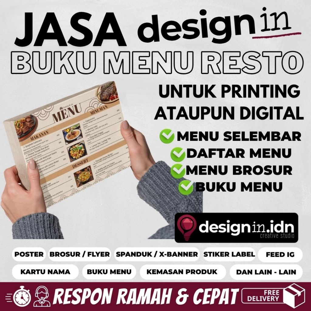 JASA DESAIN MENU MAKANAN, DAFTAR MENU, BUKU MENU, MENU DIGITAL RESTORANT. PROFFESIONAL, MURAH , CEPA