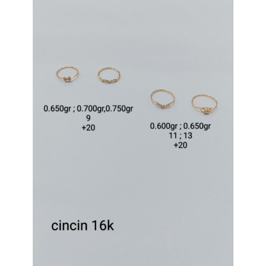 cincin emas 16 karat