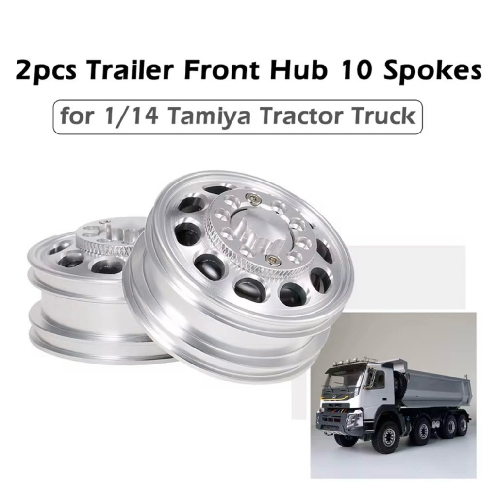 Velg Metal RC Truk Tamiya 1:14 (Set Depan & Belakang Truk Tronton)