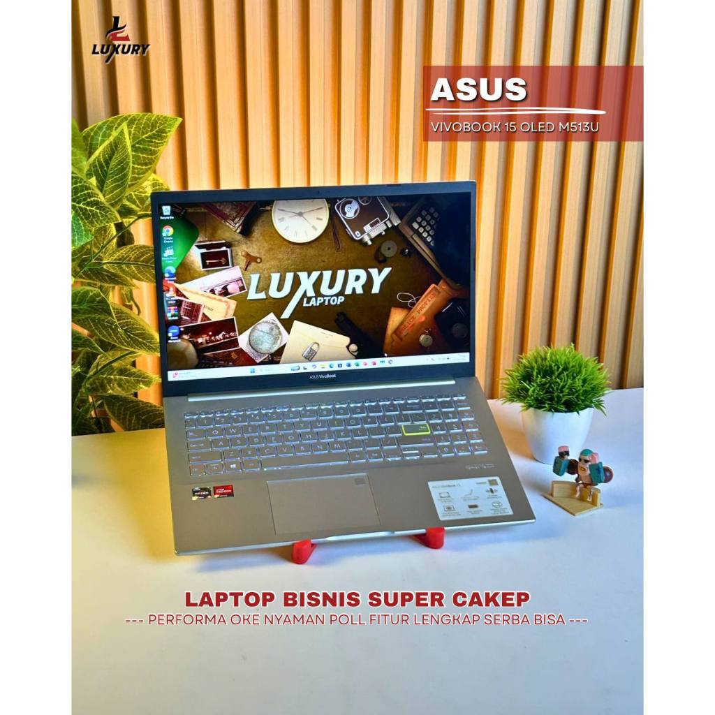 LAPTOP ASUS VIVOBOOK 15 OLED M513U AMD RYZEN 5 RAM 8GB SSD 512GB BACKLIGHT FINGERPRINT 2ND
