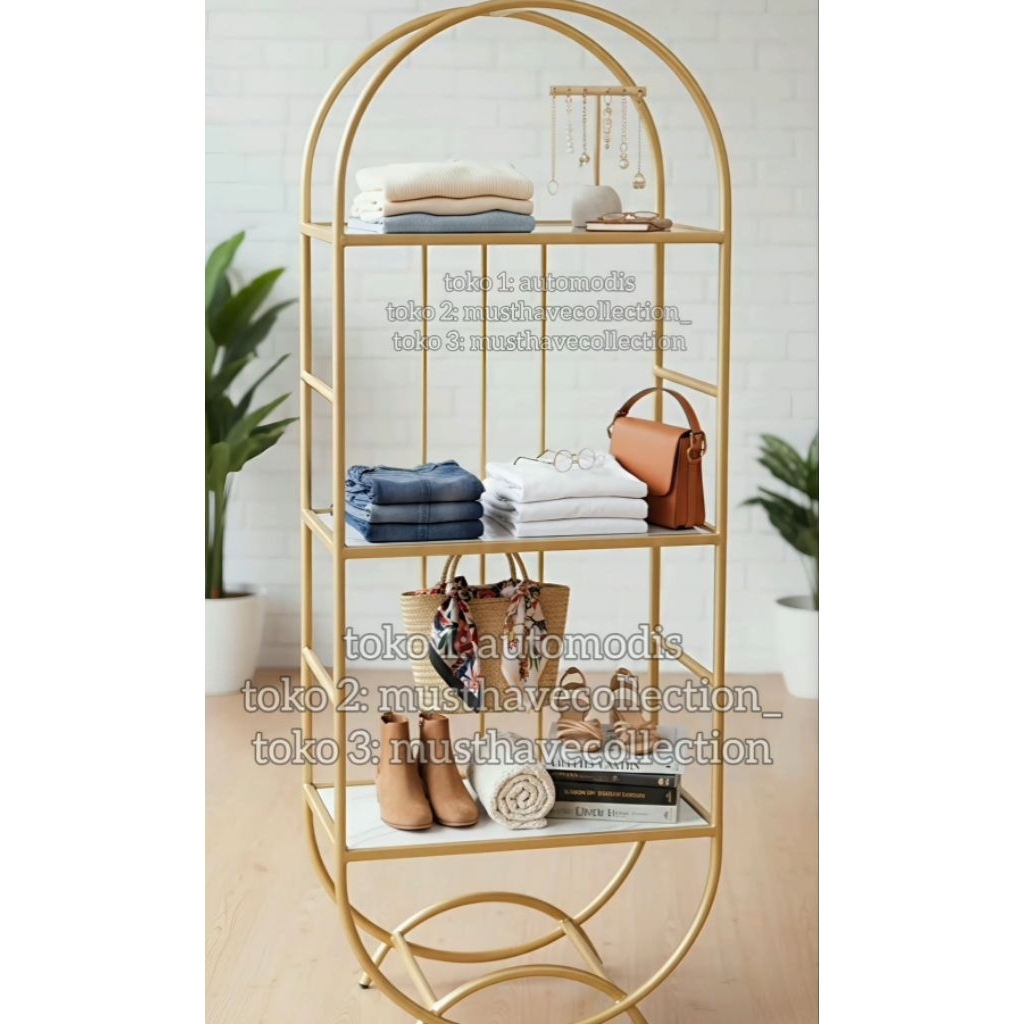 SULING TEMBOK BOR DINDING EMAS GANTUNGAN HOOK TEMPELAN GAWANG BAJU EMAS CUSTOM STANDING MIRROR KAITA