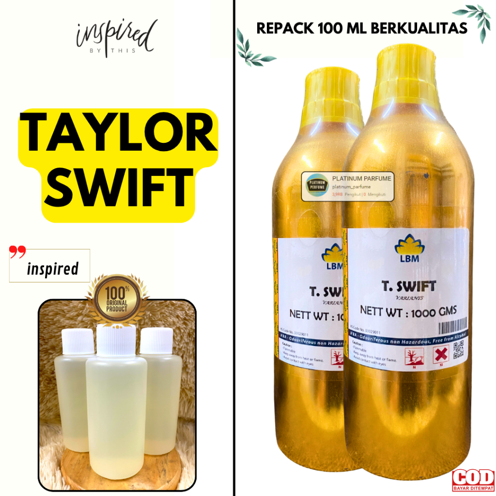 Bibit Parfum TAYLOR SWIFT BY LBM 100 ML MURNI Bibit Parfum Berkualitas - Parfum Taylor Swift