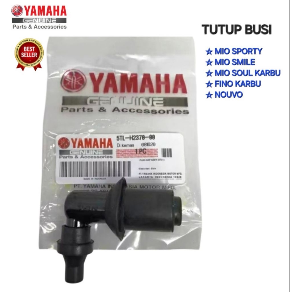 TUTUP BUSI COP BUSI MIO SPORTY MIO SMILE MIO SOUL KARBU FINO KARBU NOUVO ORIGINAL YAMAHA 5MX 5TL