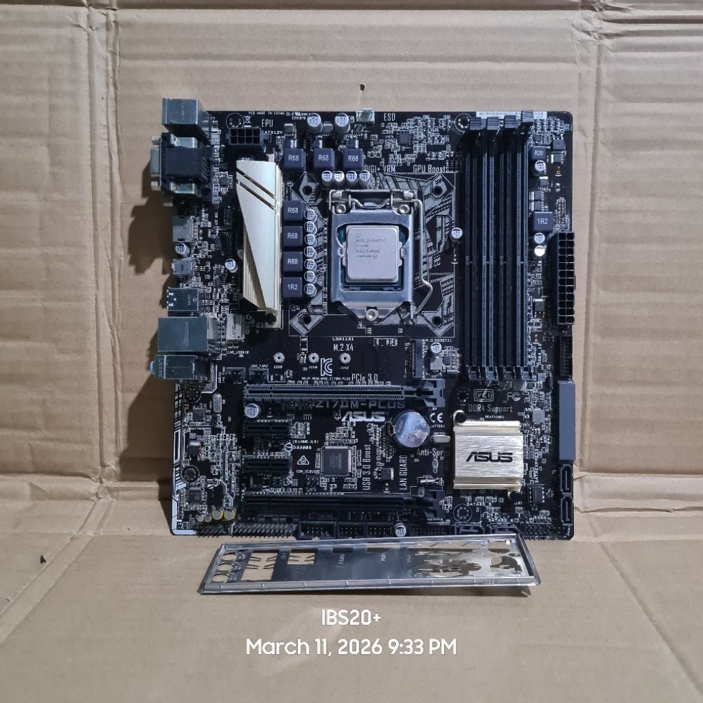 PAKET MAINBOARD ASUS Z170M PLUS WITH CORE I5 6400 GEN 6 MATX DDR4 SUPPORT GEN 6 & 7 LGA 1151