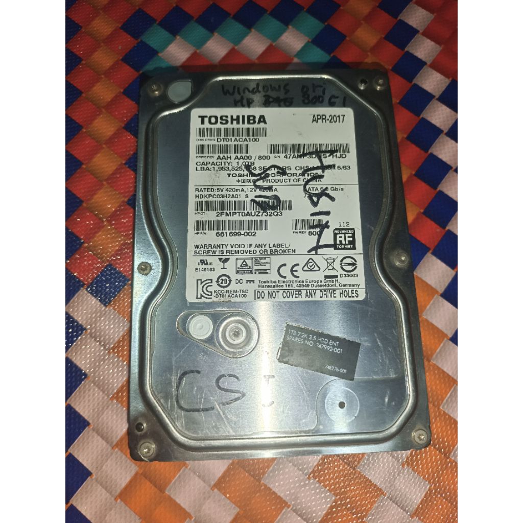 Hardisk PC Toshiba 1 TB