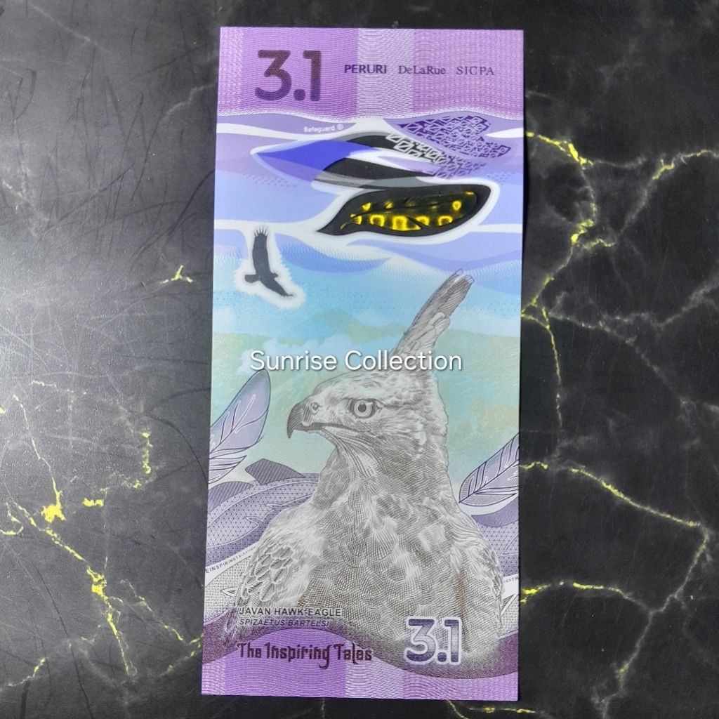 Testnote Peruri Elang 3.1 UNC Baru Gress Asli