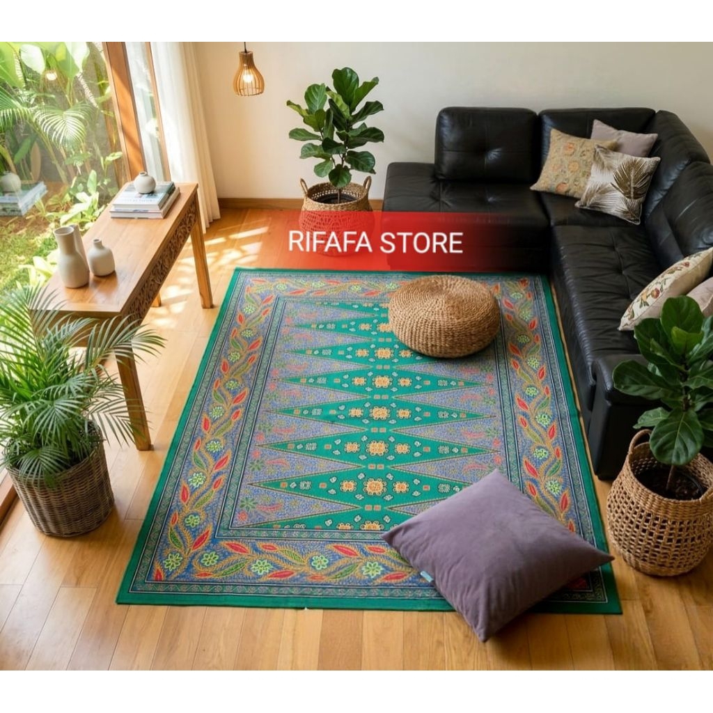 Karpet Lantai Permadani Jumbo 205x240 Cm | Karpet Jumbo Ostrich Permadani Motif Batik Varsa Kualitas