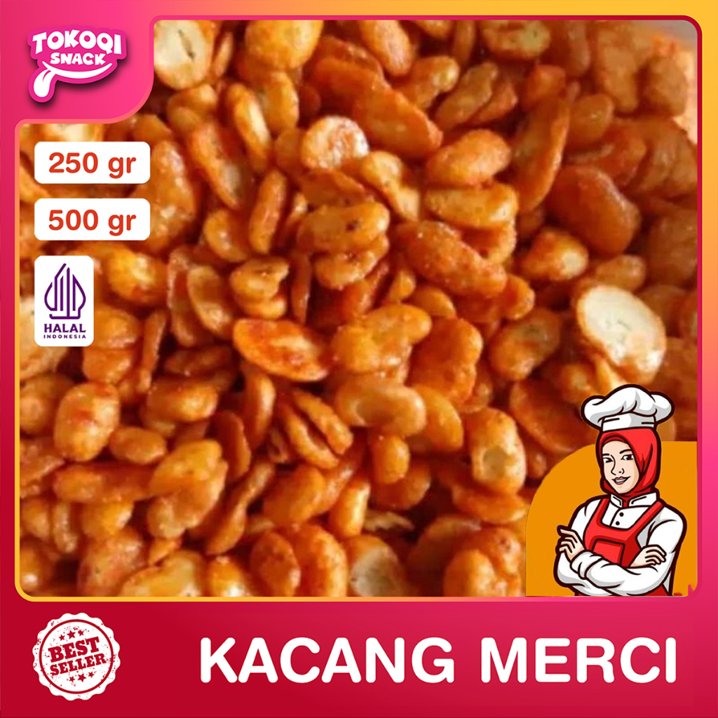 Kacang Merci Jaipong 500gr Kacang Koro Kupas Jaipong TOKOQI SNACK