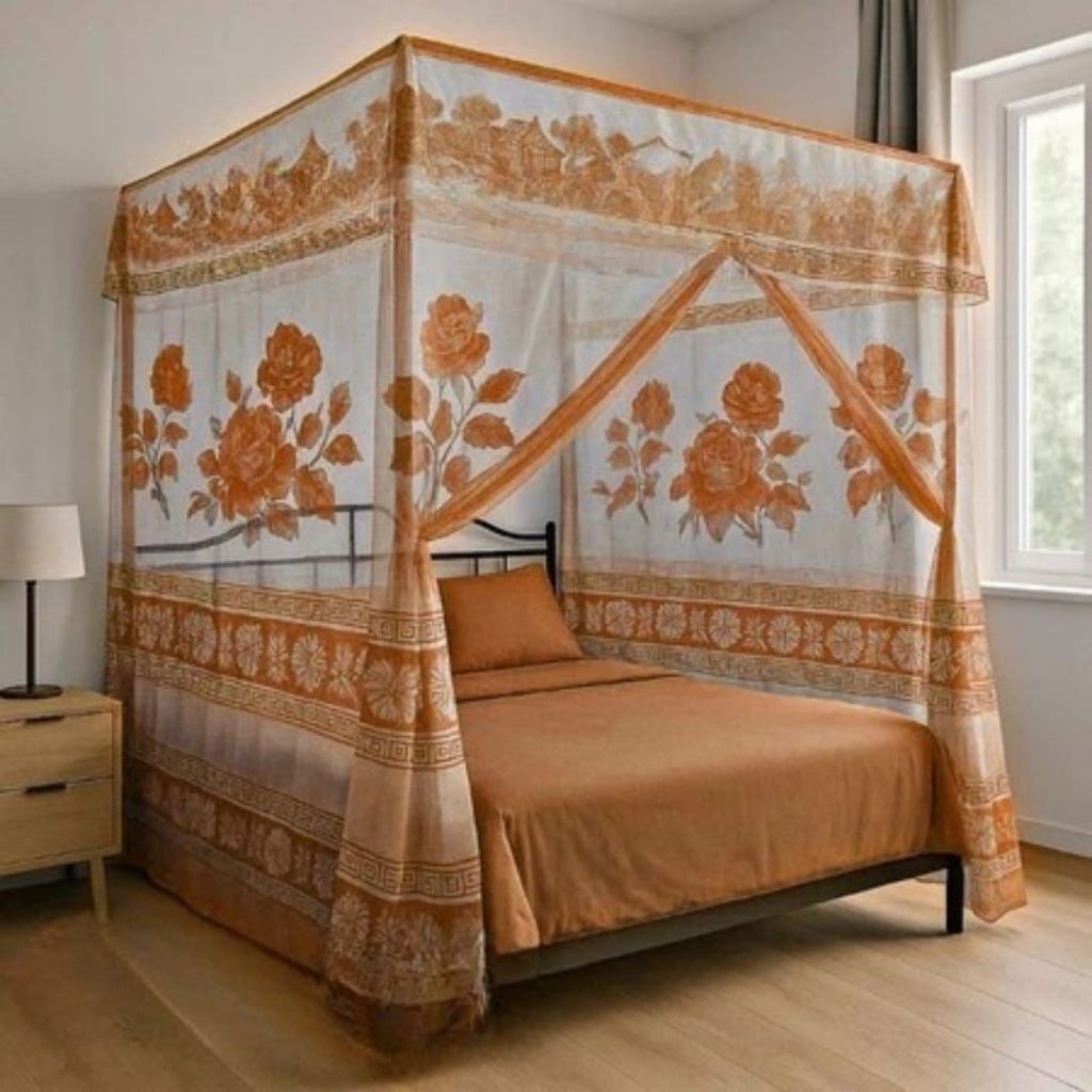 PROMO KELAMBU TIDUR UKURAN JUMBO ANTI NYAMUK TEBAL MOTIF BUNGA - 300X300 CM