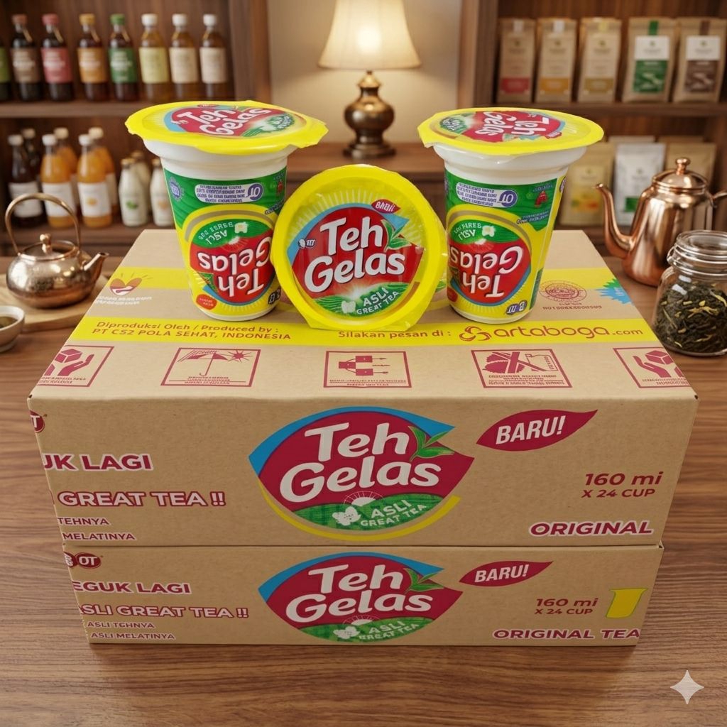 (1 Dus) Teh Gelas Cup 160ml 24 Cup