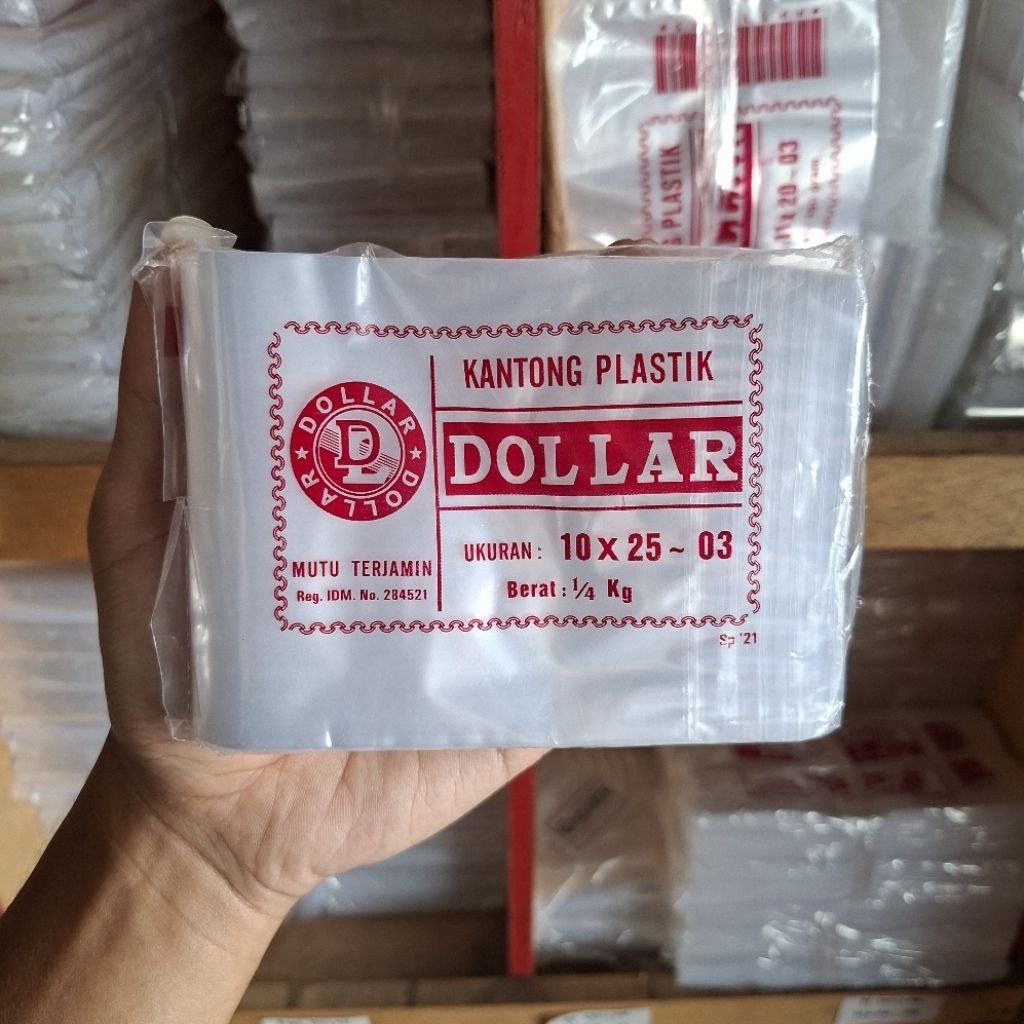 Kantong Plastik PP Dollar Ukuran 10x20-03 & 10x25-03