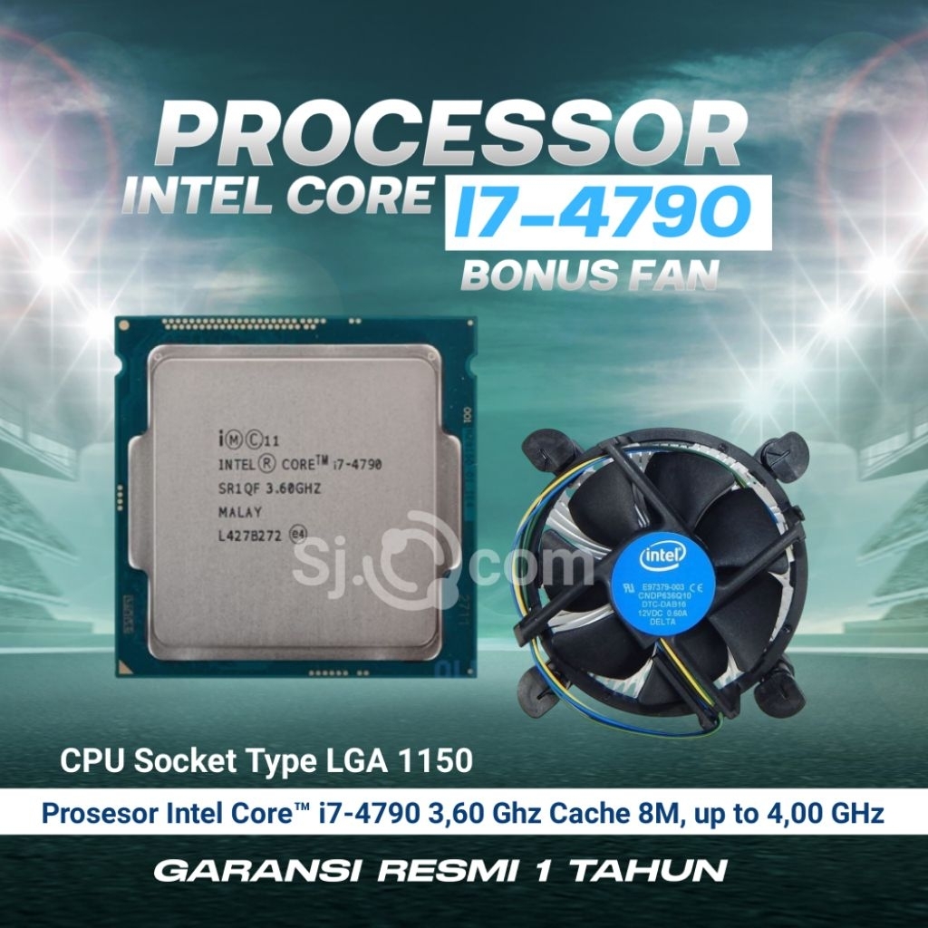 PROCESSOR INTEL CORE I7 GEN 4 - 4790 TRAY + FAN INTEL
