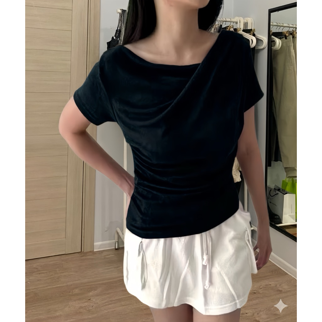 Baju Wanitaa Nu Top atasan wanita lengan pendek n