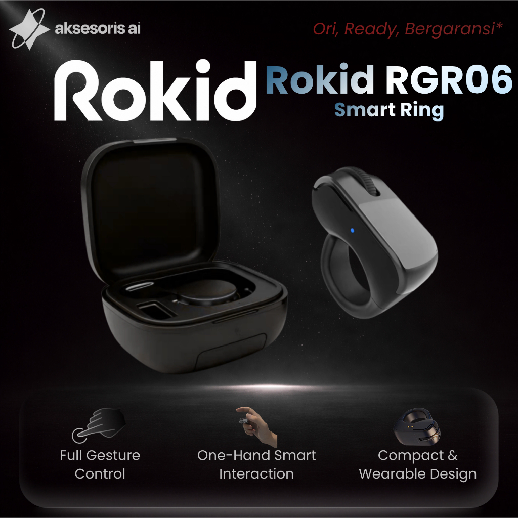 Rokid RGR06 Smart Ring Bluetooth Controller | Gesture Control Rokid Smart Glasses | Wireless Ring Re