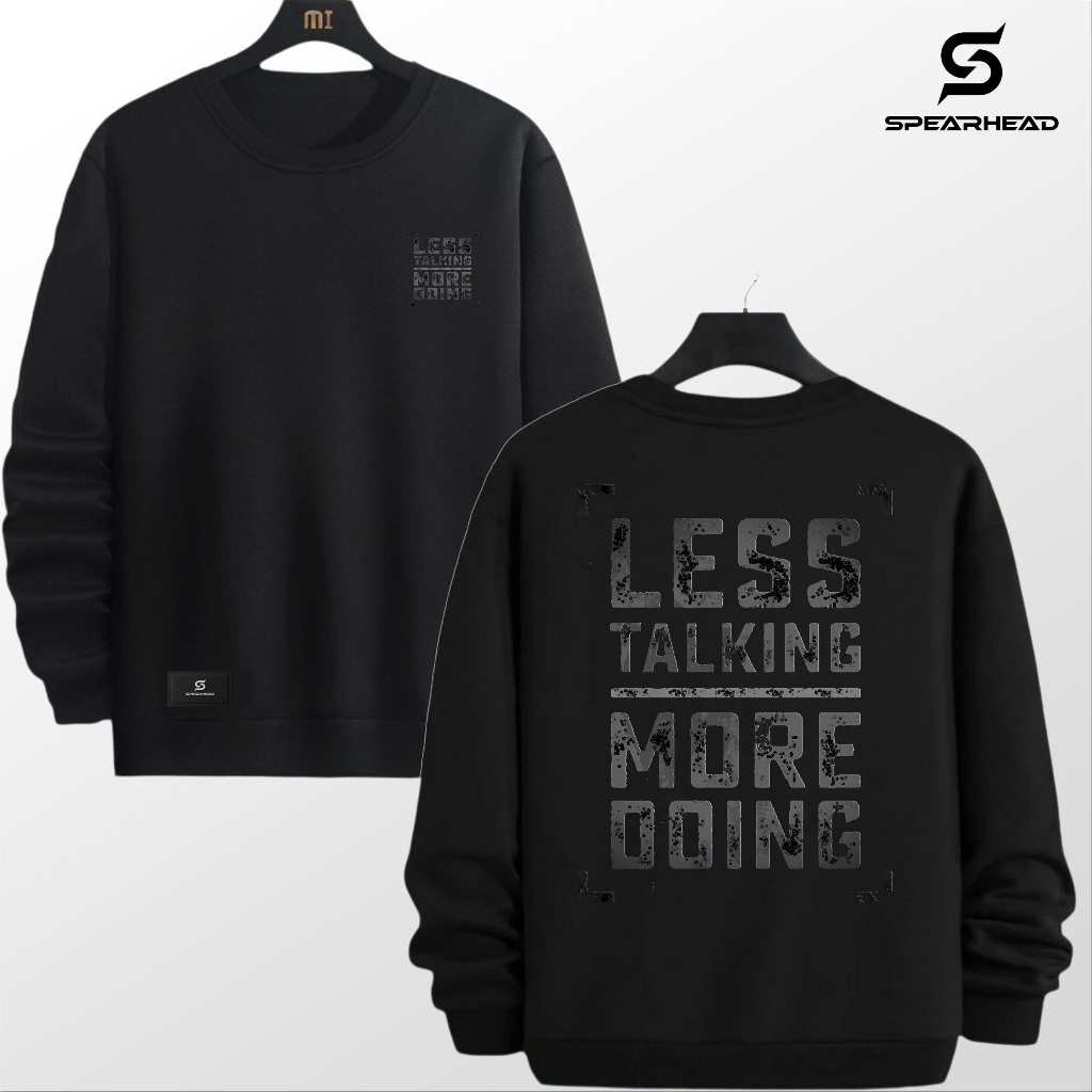 NEW SWEATER CREWNECK PRIA BLACK SWEATER DIFFERENT CN DIFFERENT JAKET COWOK