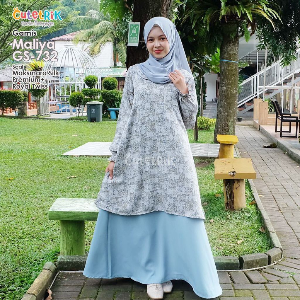 [Bisa COD] Ready Stock  Gamis Kurung Ibu dan Anak Cutetrik/Gamis Melayu Ibu dan Anak Remaja Cutetrik