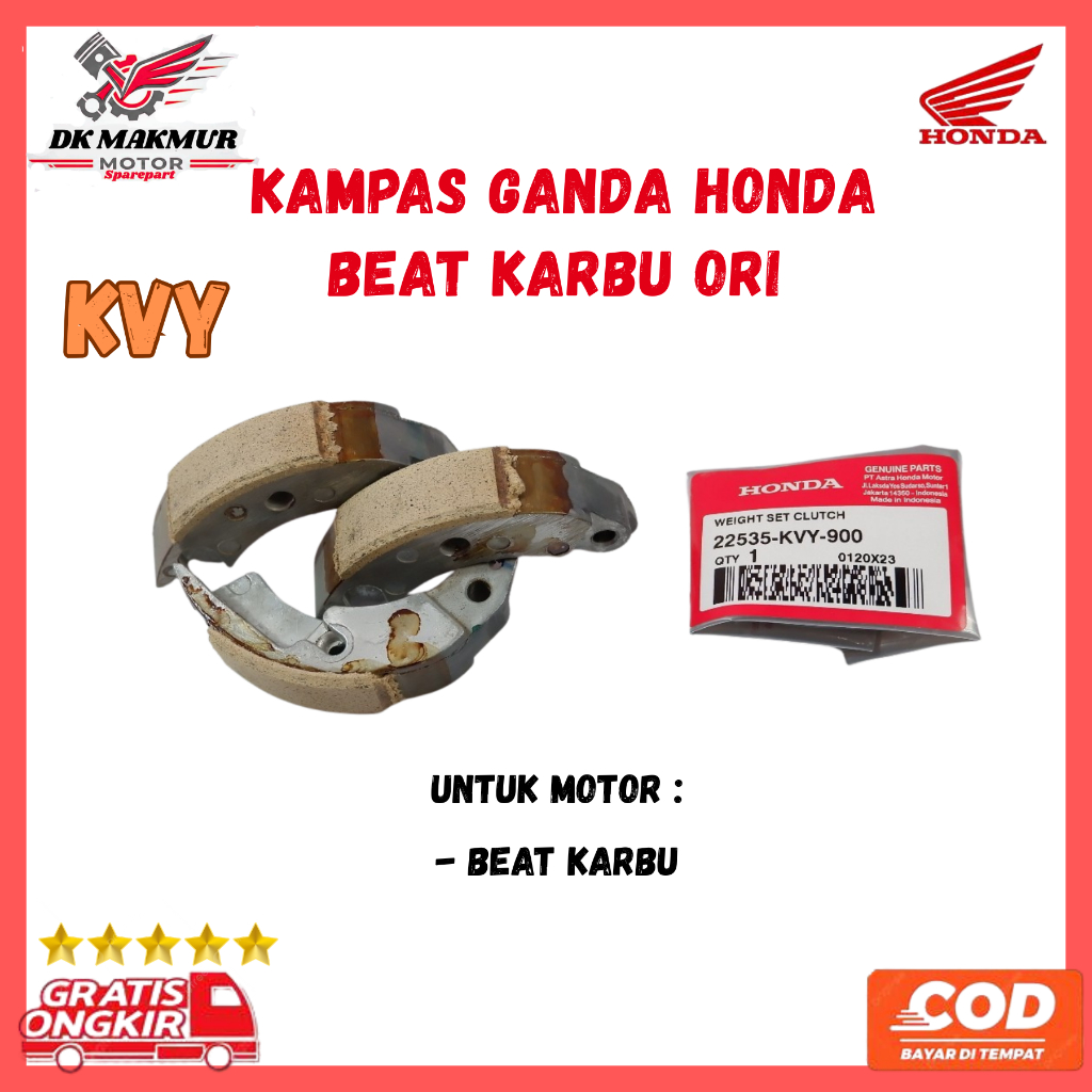 Kampas Ganda Honda BeAT Karbu ORI  - Kampas Ganda BeAT Karbu KVY - Kampas ganda Motor BeAT Karbu dk