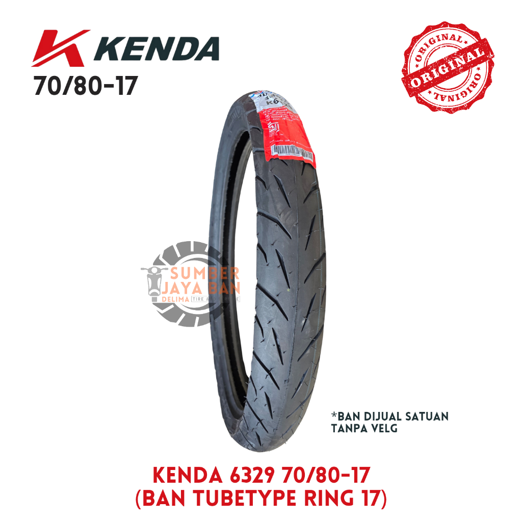 (bukan tubeless) Kenda K6329 70/80-17 Ring 17 70/80 TUBETYPE